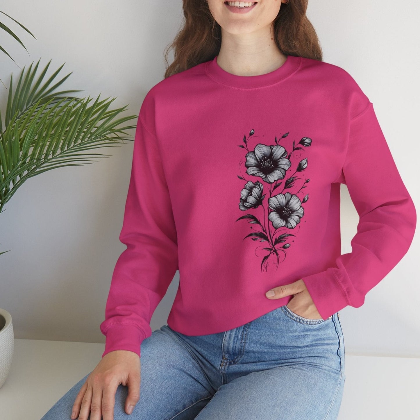 Midnight Flower Crewneck Sweatshirt