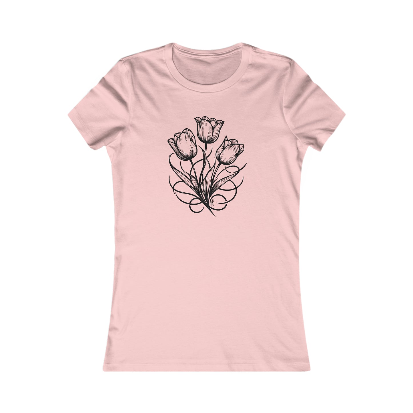 Tulips, Tattoo style, Women's Tee