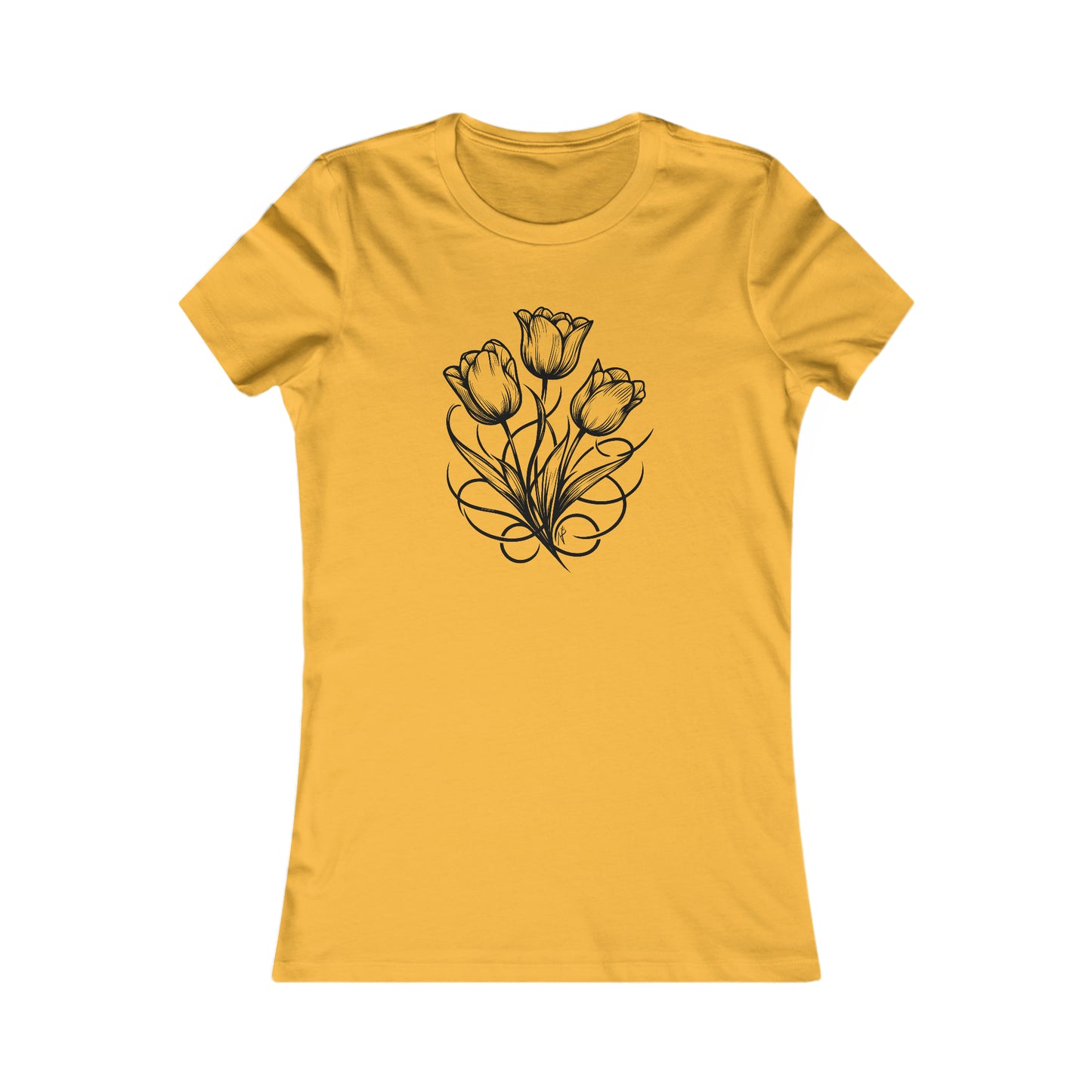 Tulips, Tattoo style, Women's Tee