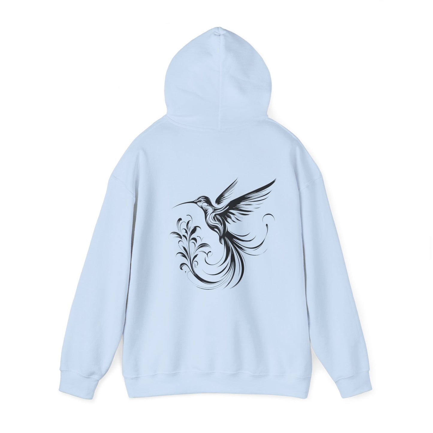 Hummingbird Hoodie, design on the back