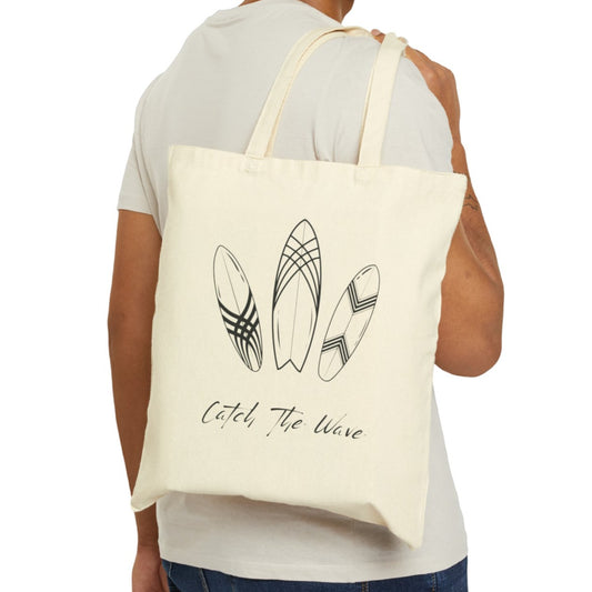 Catch the Wave Cotton Canvas Tote Bag