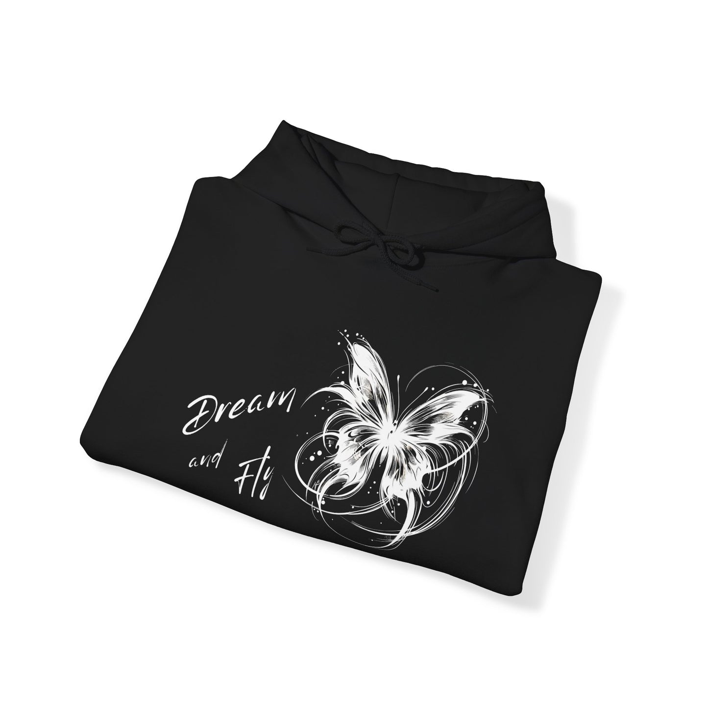 classy black hoodie for ladies with white butterfly, good present for sister, essential  for beach perty, summer barbecue party or mountain hike