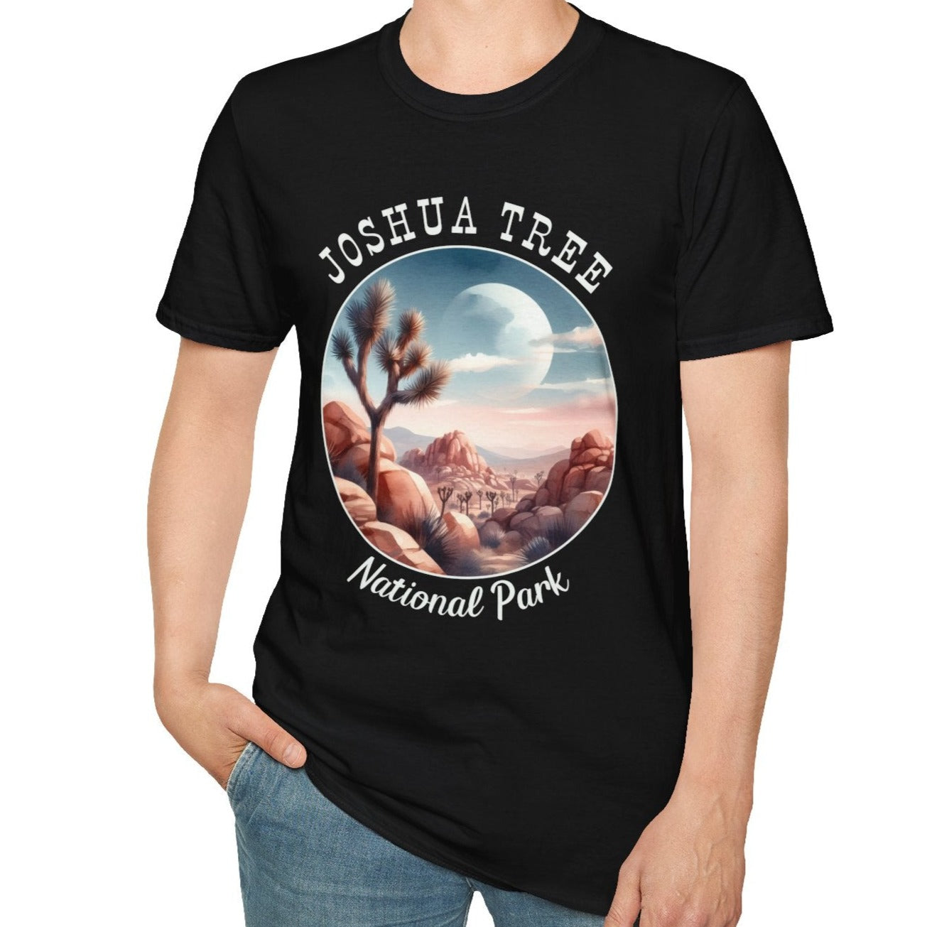 us Joshua Tree national park t-shirt nice gift for girlfriend, mindful present for husband on journey to us np, apparel to live wild life and love us national parks, black shirt