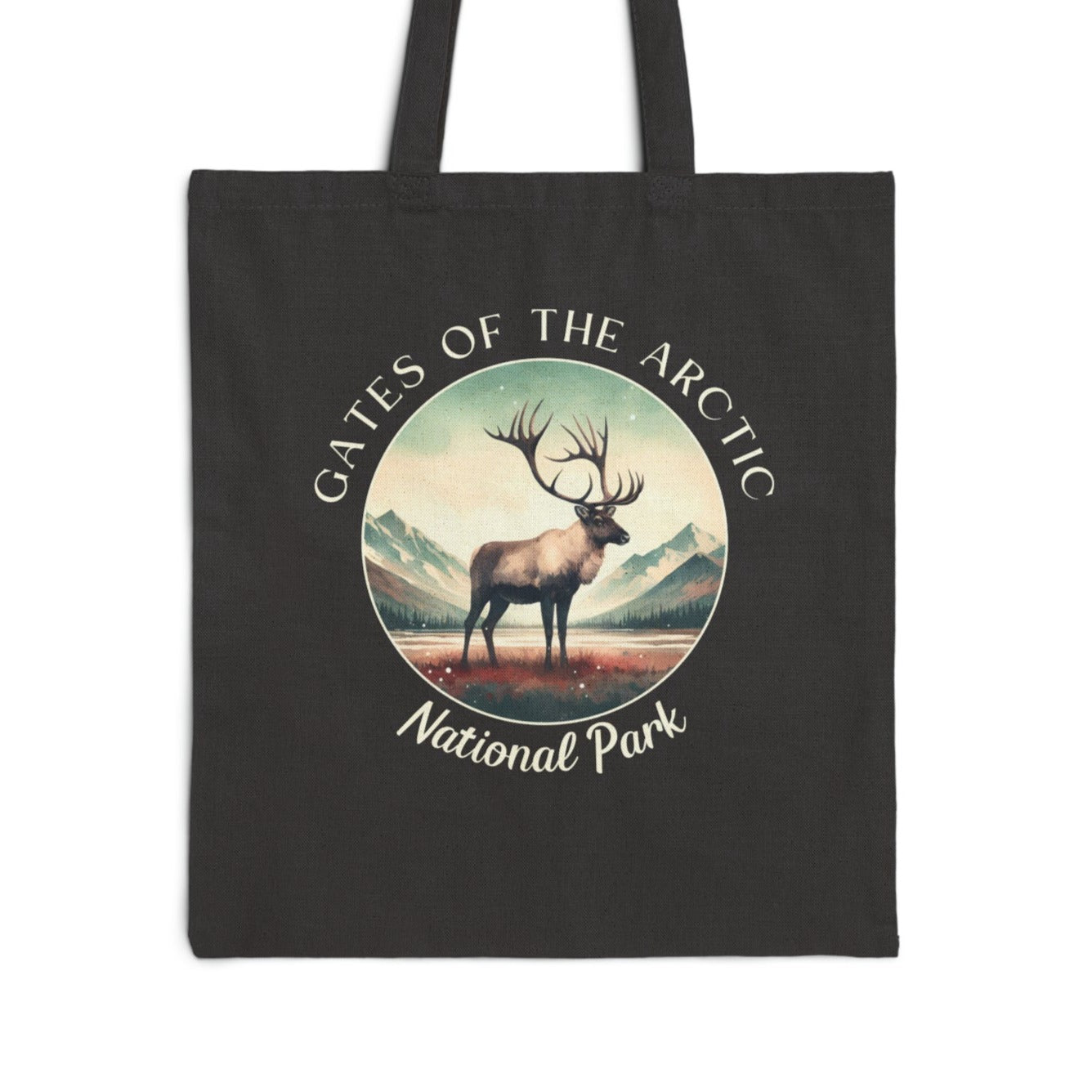 The Gates of Arctic natural park usa tote bag nice gifts for your loved ones, perfect for enthusiast hikers and explorers of us parks. Live wild, live free, live full