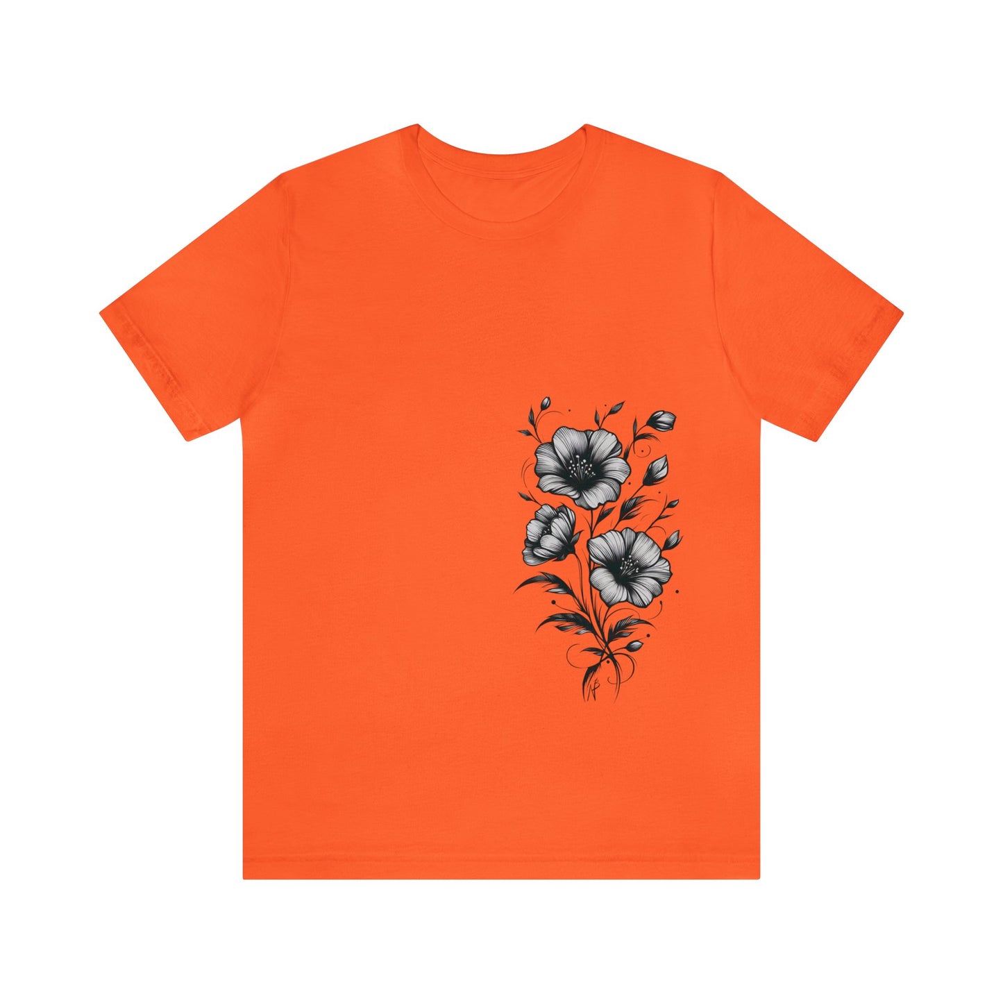 Flower Tee, design on side