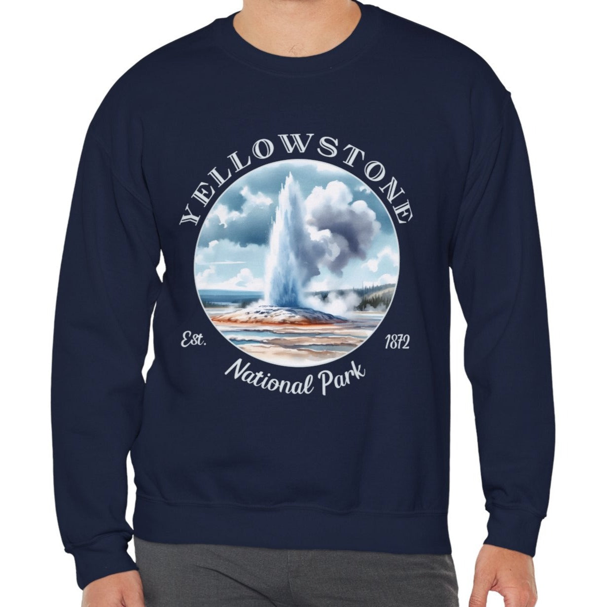 yellowstone park usa sweatshirt nice gifts for your loved ones, perfect for enthusiast hikers and explorers of us parks. Live wild, live free, live full.