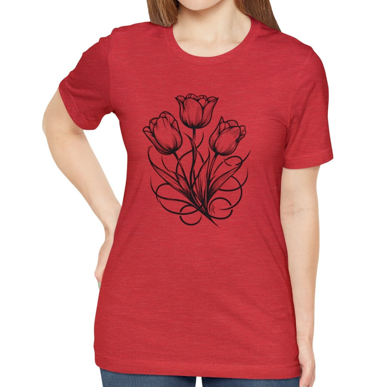 Tulip Bunch, tatoo style, Tee