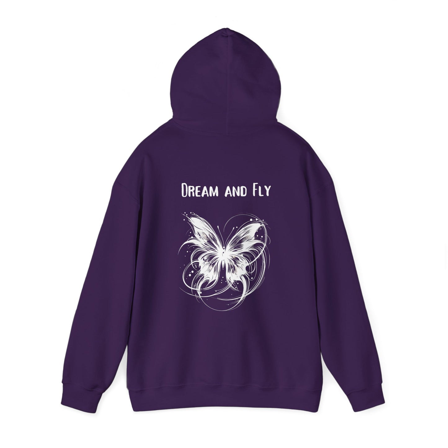 Dream and Fly, Butterfly Hoodie, design on the back