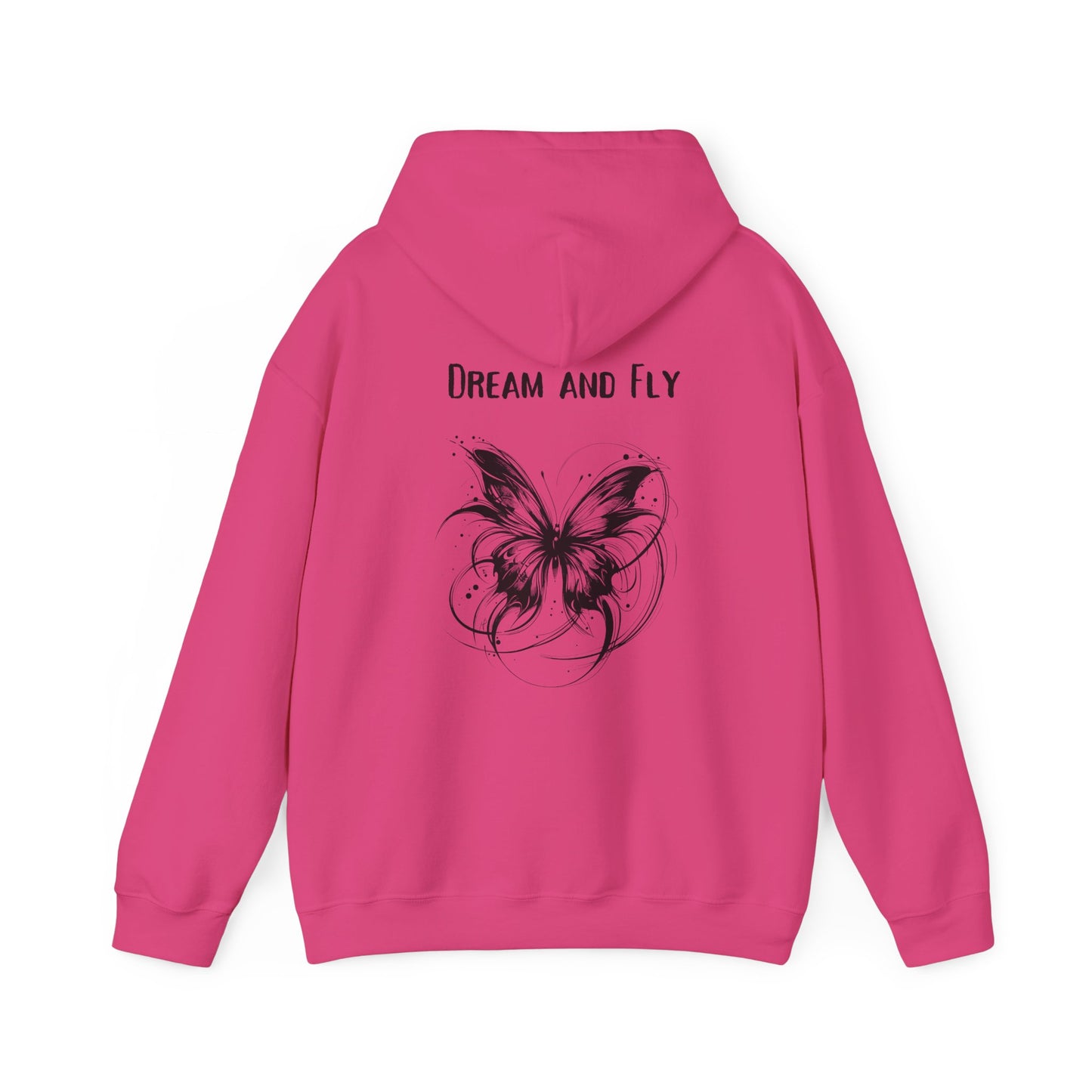 Dream and Fly, Butterfly Hoodie, design on the back