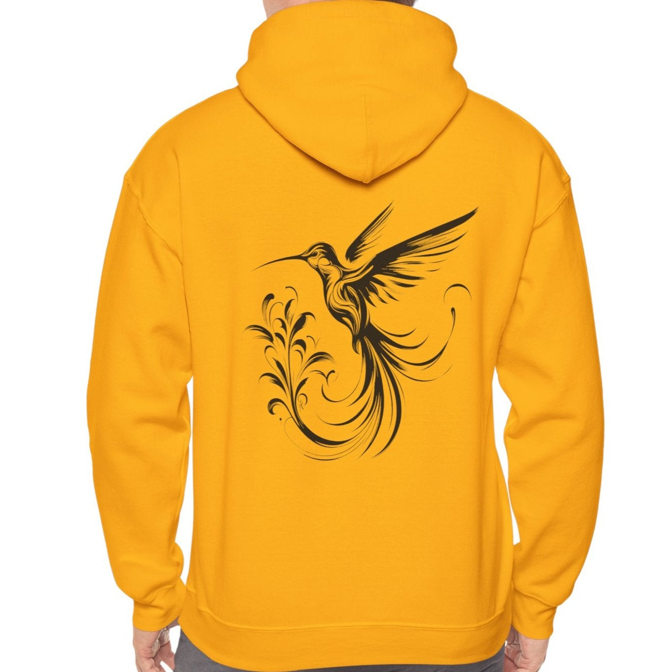 Hummingbird Hoodie, design on the back