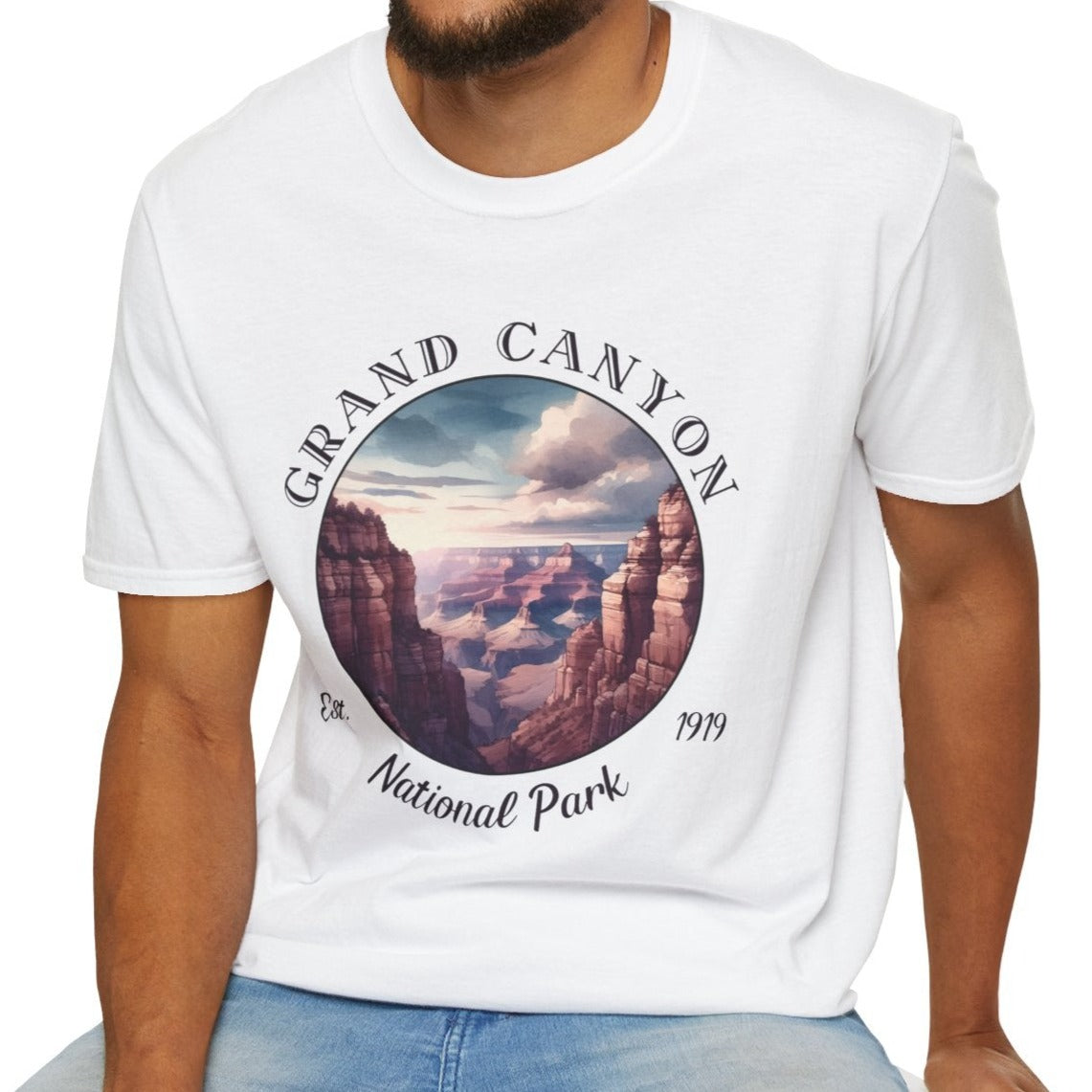 Grand Canyon national park tee cool gift for boyfriend, nice gift for wife wild adventure through np in usa, good statement shirt for wildlife preservation supporters and enthusiasts, white tshirt