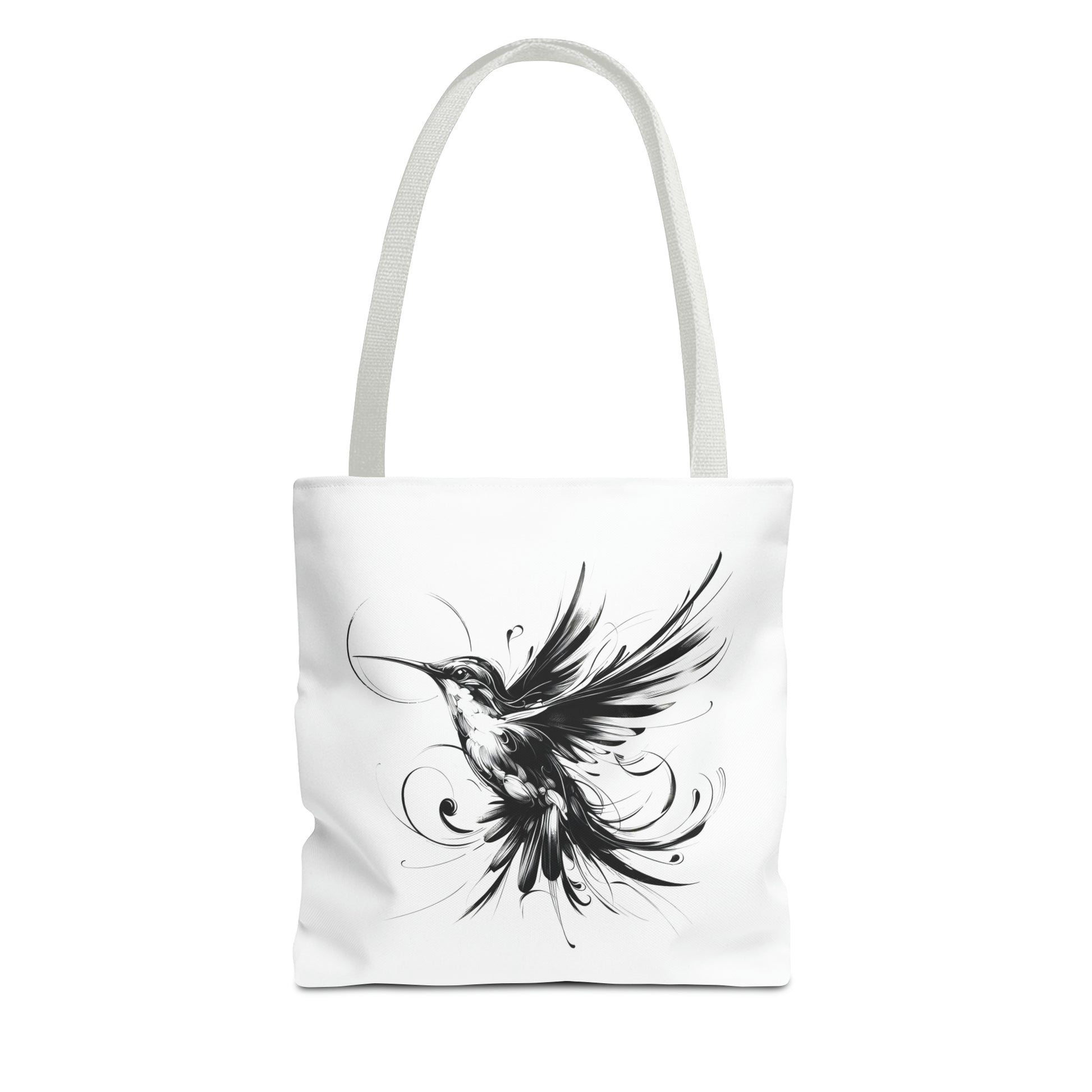 white tote bag for women, white tote bag hummingbird, hummingbird beach bag, cool gift for girfriend