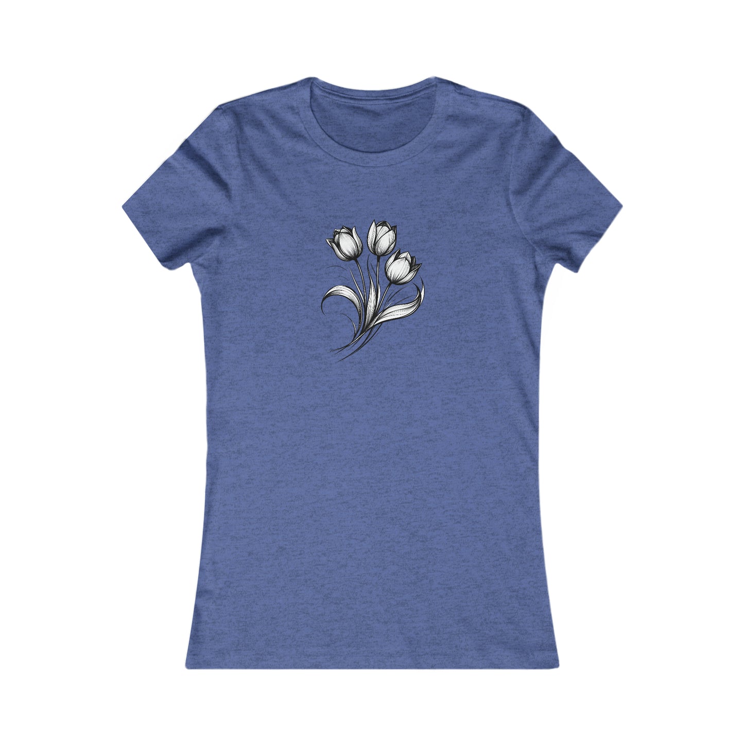 Camiseta favorita de mujer gris tulipán