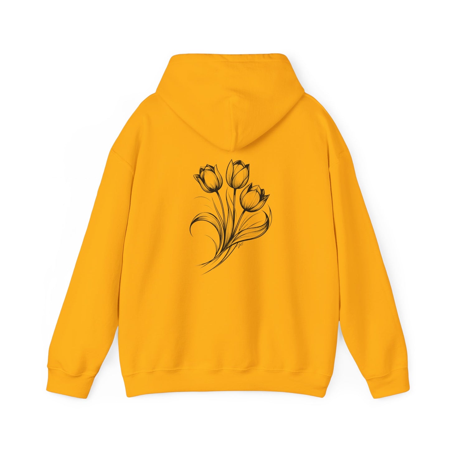 Tulip Bunch Hoodie, design on the back