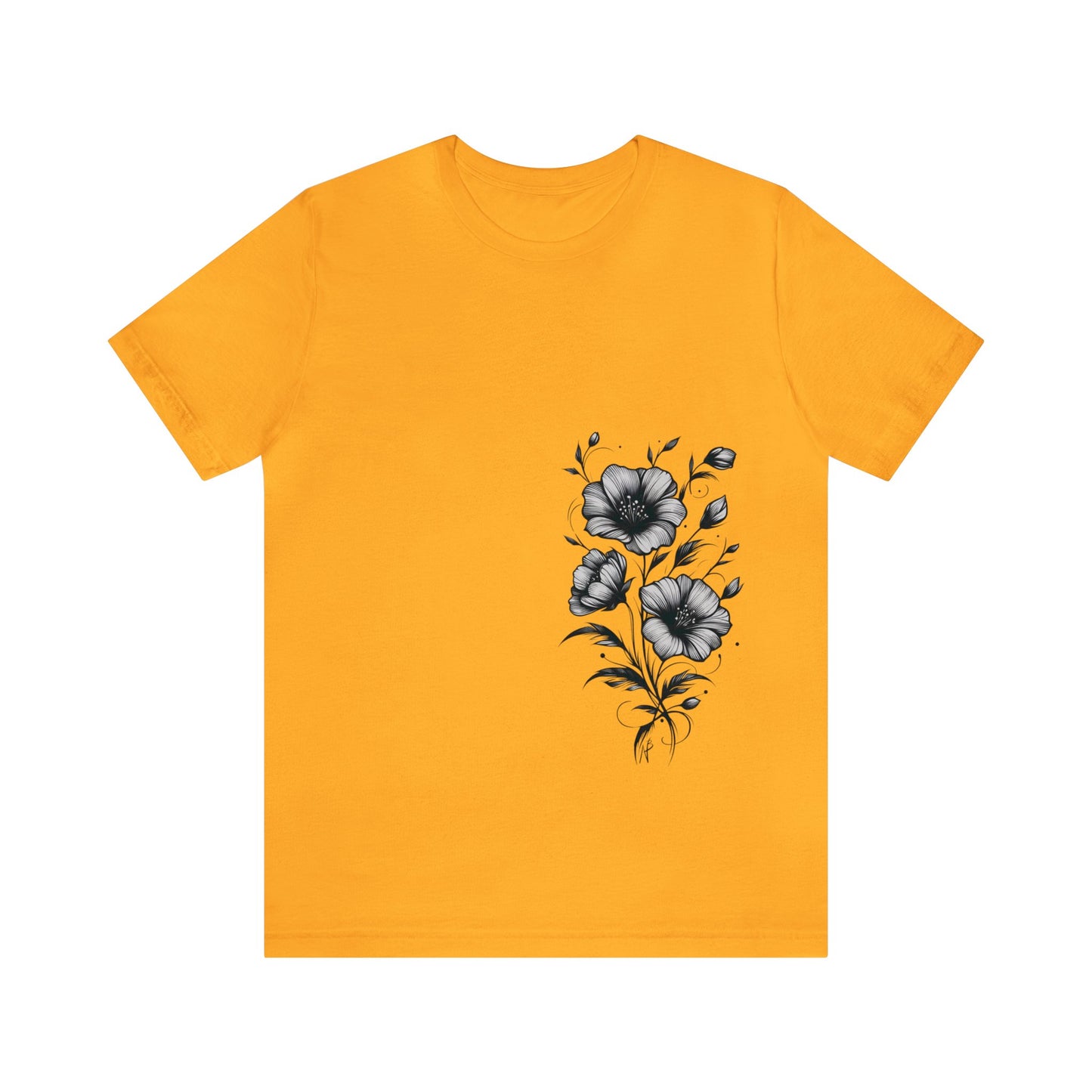 Flower Tee, design on side