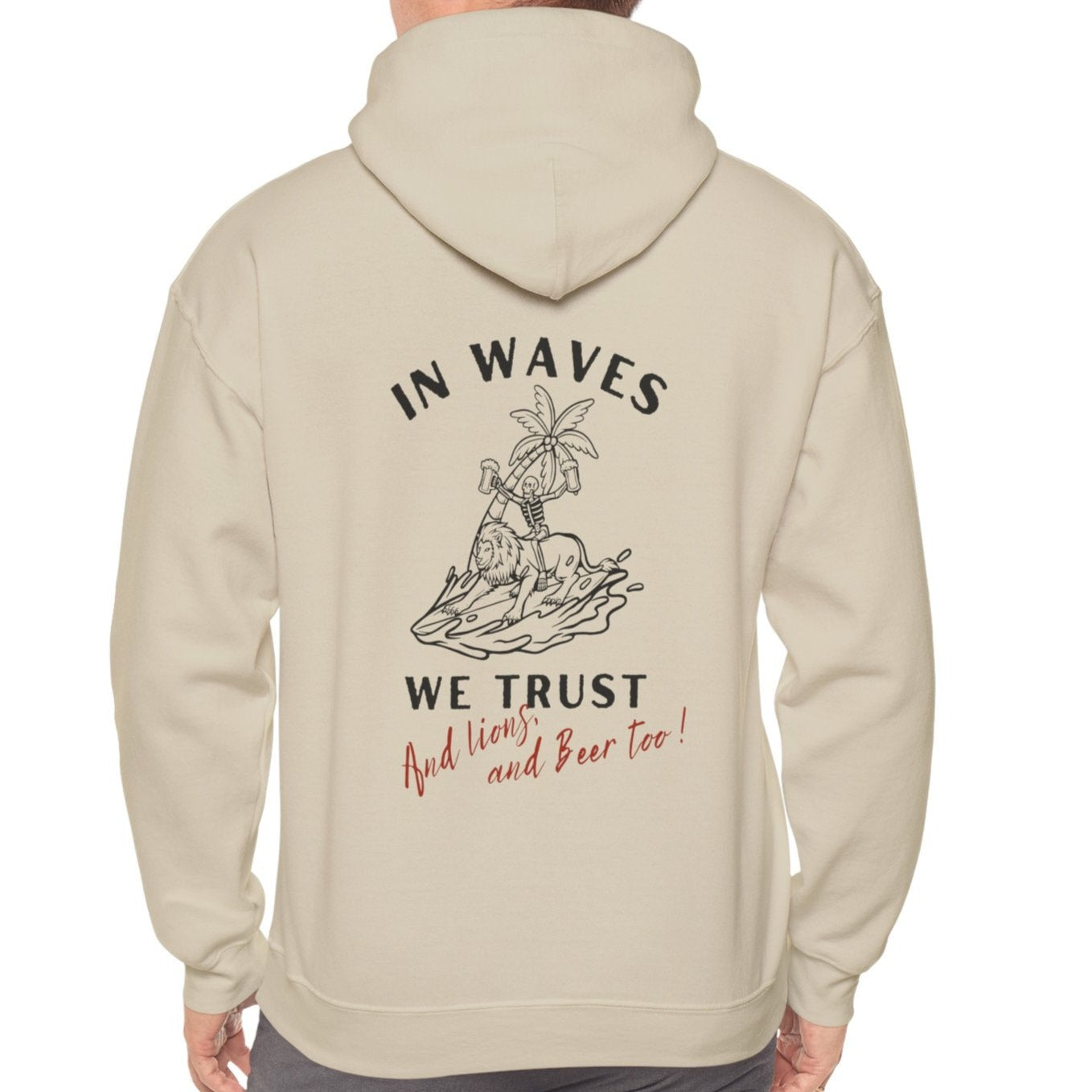 In Waves we Trust, Fun Surrfing Hoodie