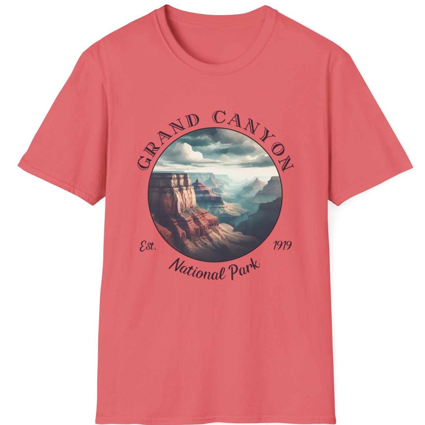 Grand Canyon national park usa  t-shirt nice gifts for loved ones, perfect for enthusiast hikers to explore us parks. Live wild, live free, live full life, coral silk tshirt