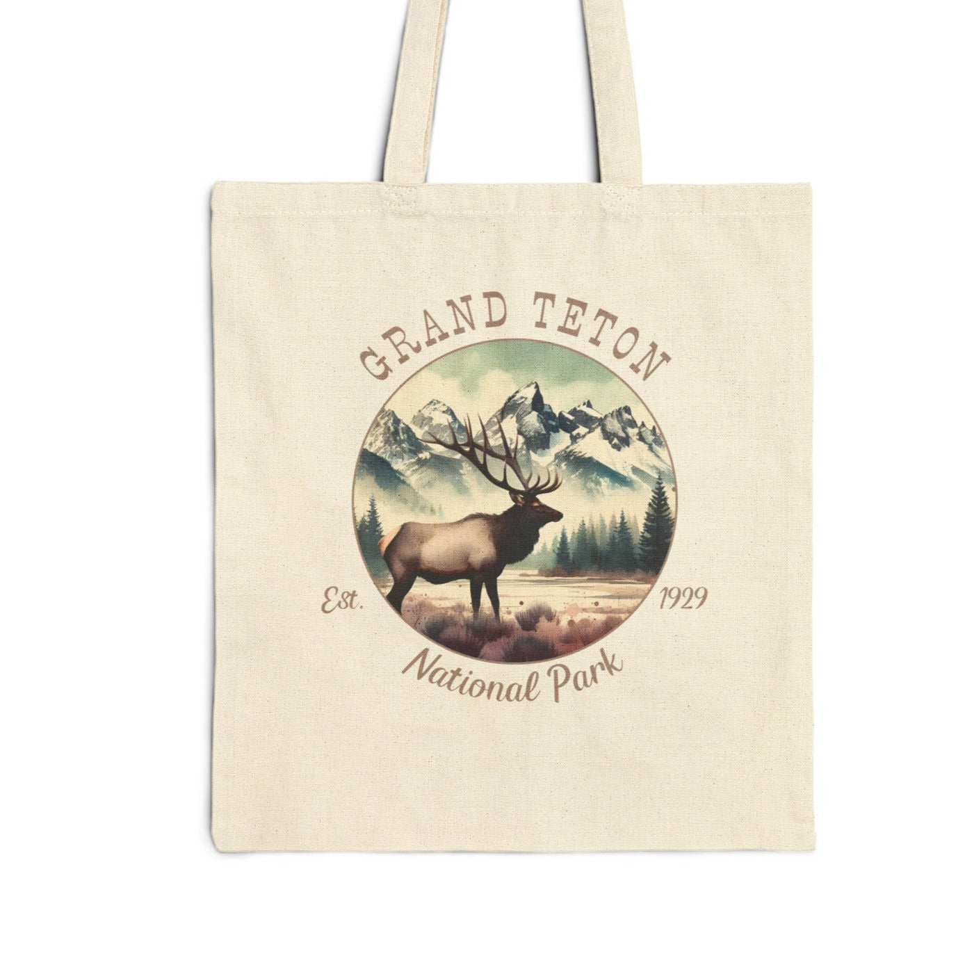 grand teton natural park usa tote bag nice gifts for your loved ones, perfect for enthusiast hikers and explorers of us parks. Live wild, live free, live full