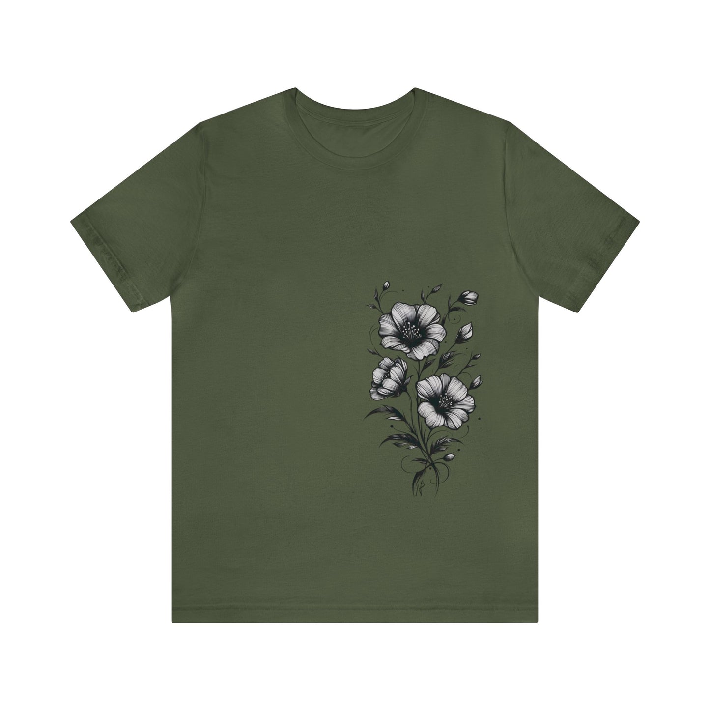 Flower Tee, design on side