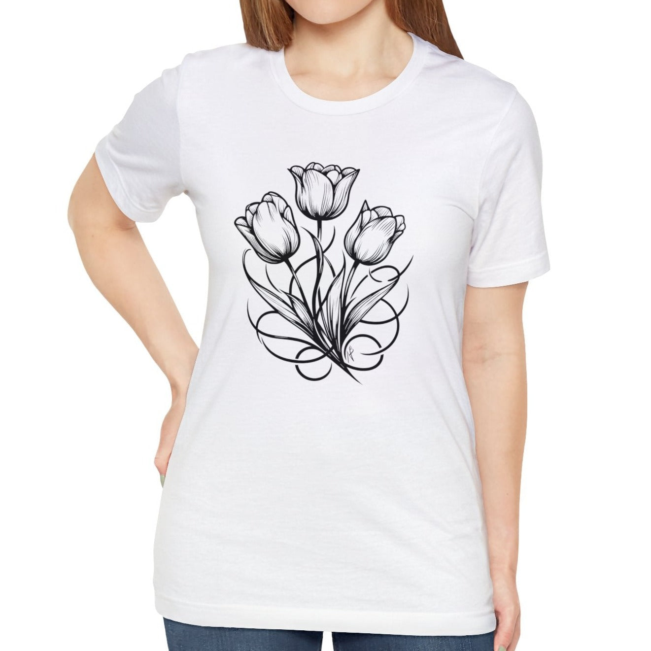 Tulip Bunch, tatoo style, Tee