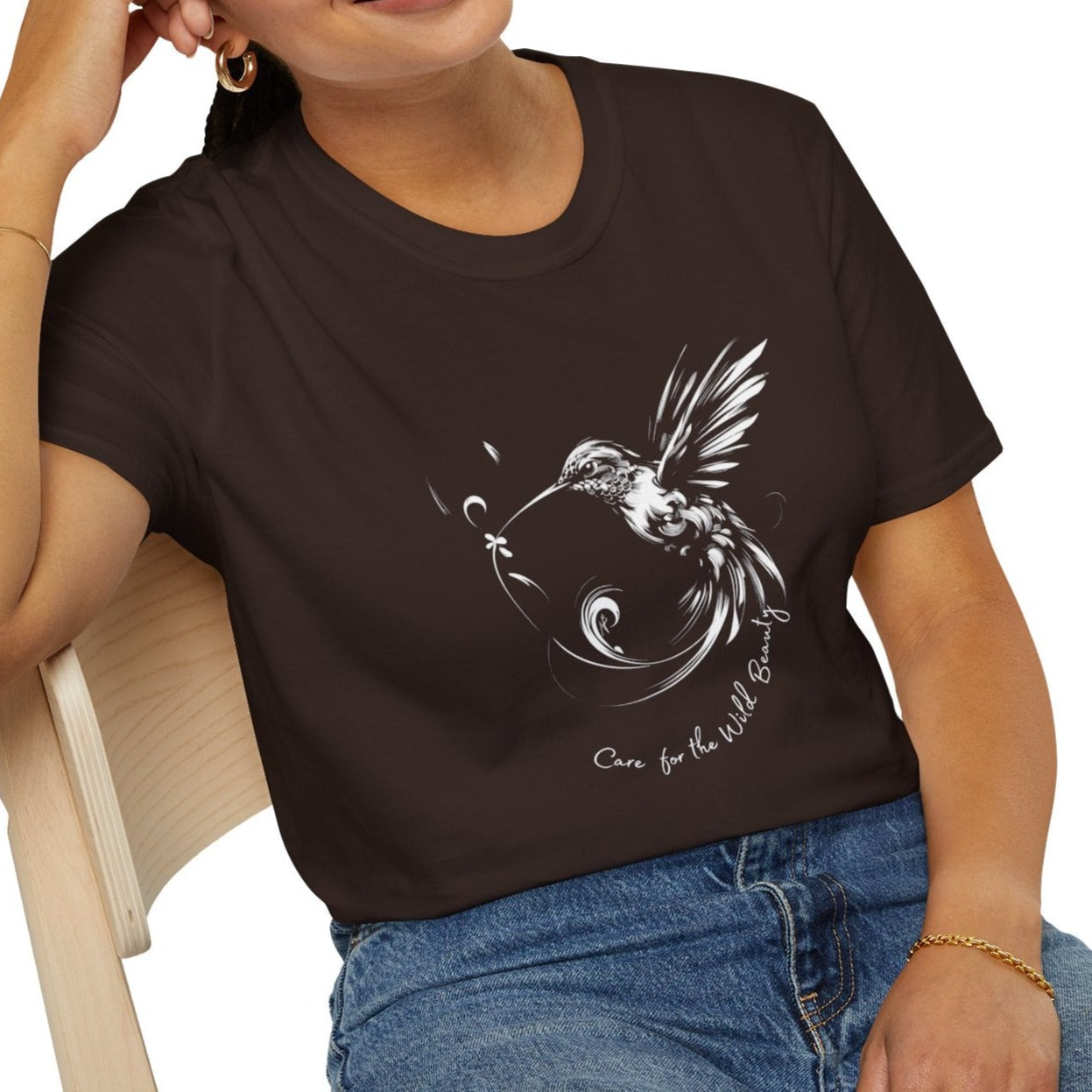 Care for the wild beauty, Hummingbird T-Shirt