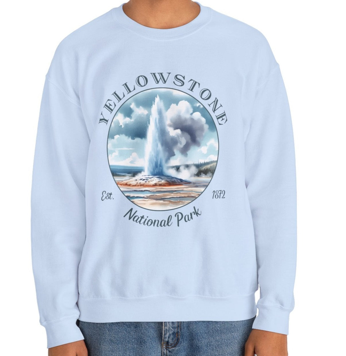 us yellowstone sweatshirt great gift for girlfriend, mindful present for husband emberking on his journey to us np, apparel for those who live wild life and love us national parks