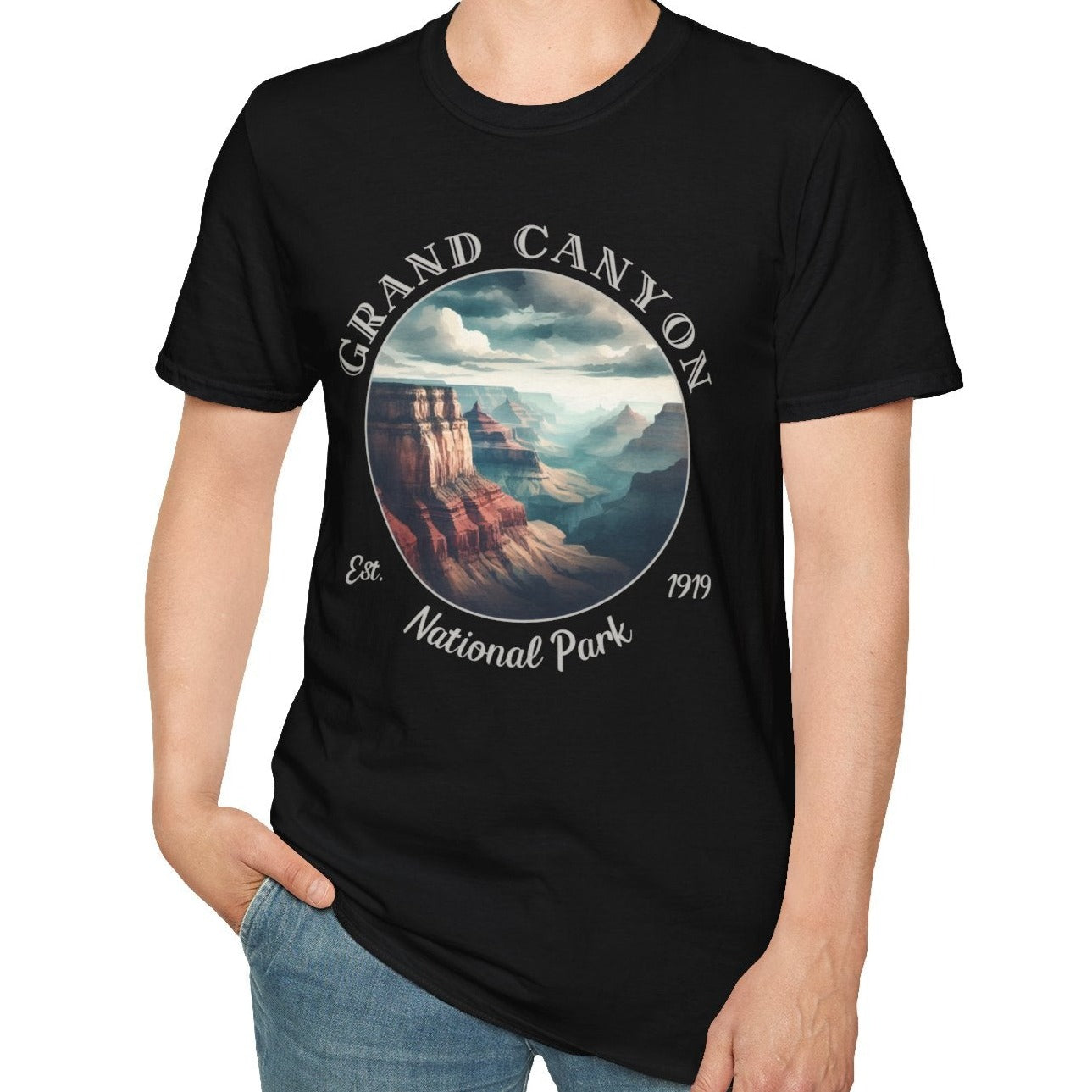 Grand Canyon national park tee cool gift for boyfriend, nice gift for wife wild adventure through np in usa, good statement shirt for wildlife preservation supporters and enthusiasts, black tshirt, bvlck shirt