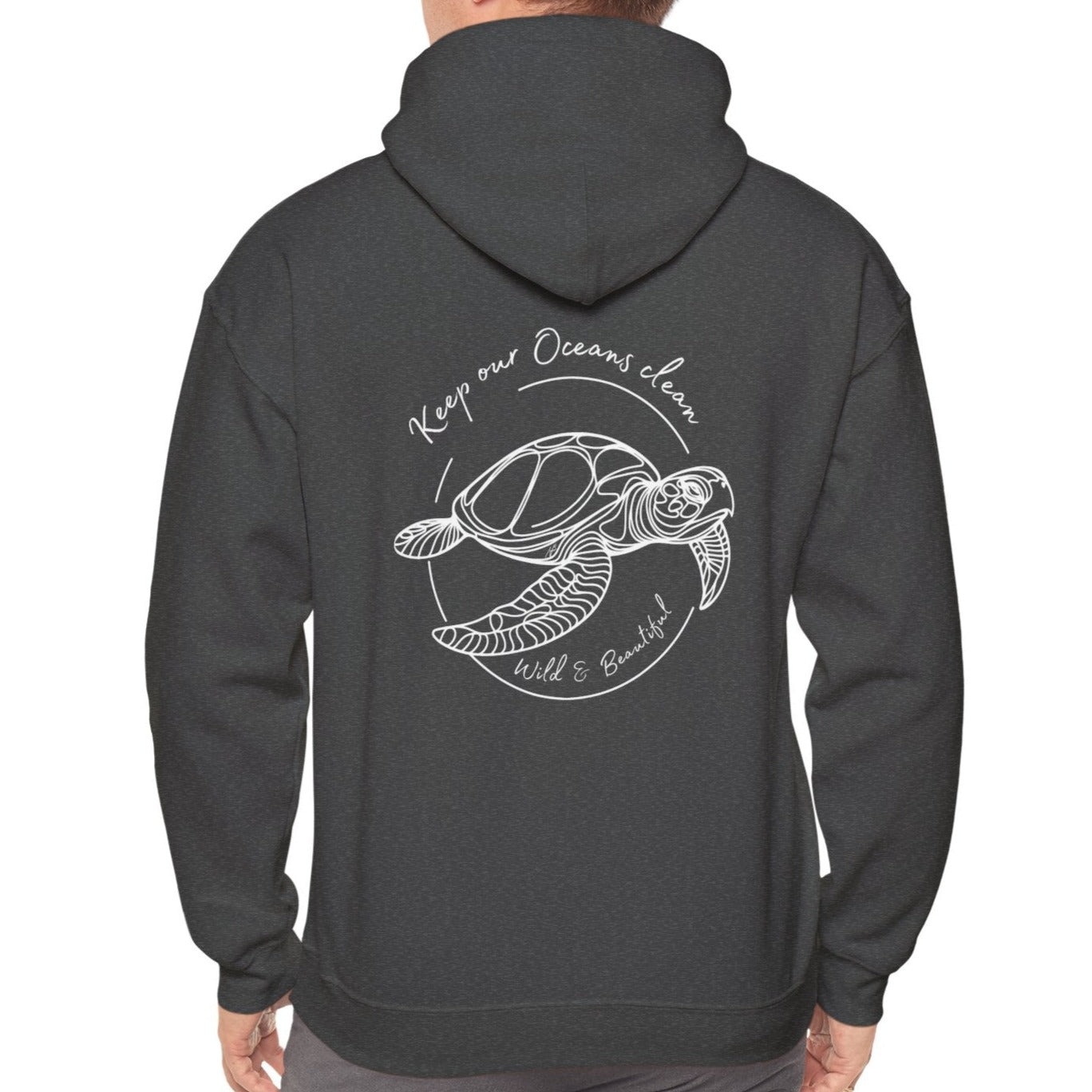 grey turtle hoodie, gift for ecologist