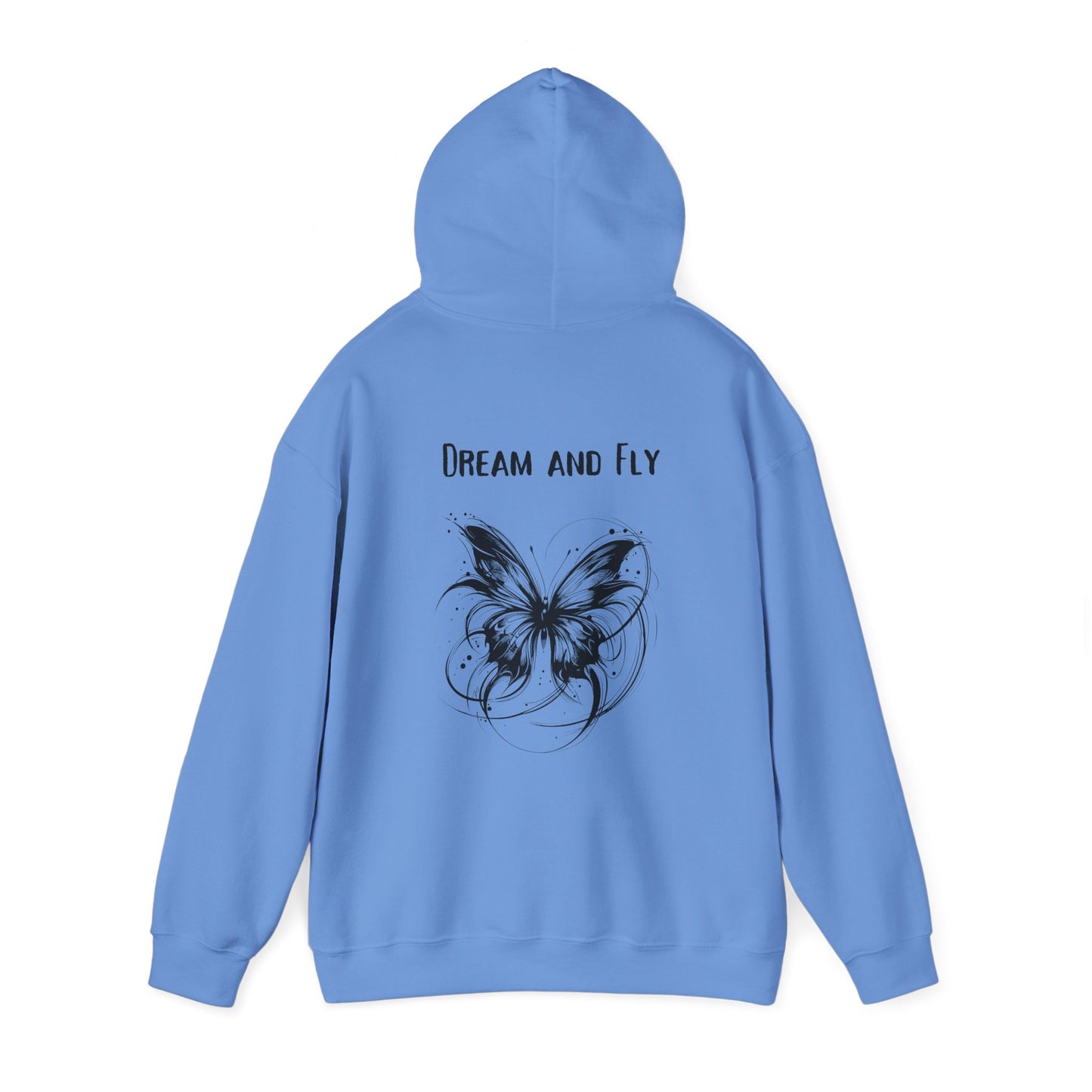 Dream and Fly, Butterfly Hoodie, design on the back