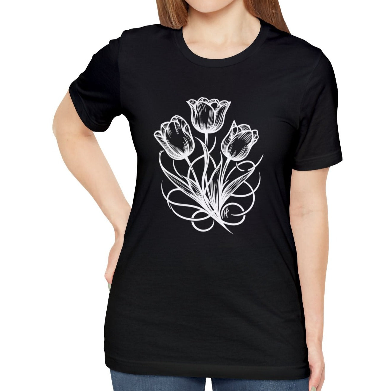 Tulip Bunch, tatoo style, Tee