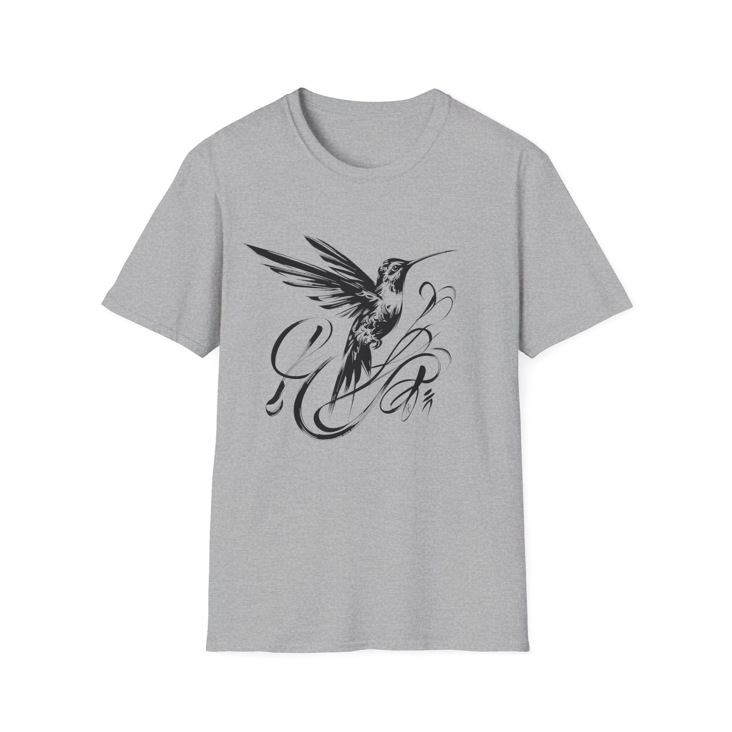 Humming bird Caligraphy T-Shirt