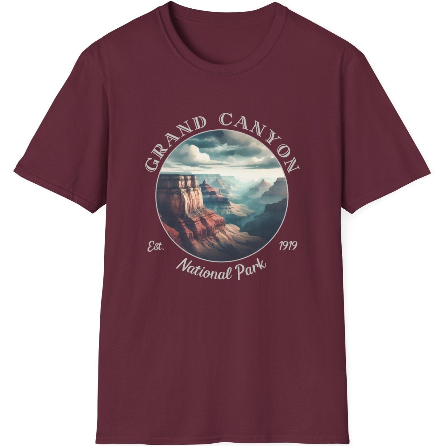 Grand Canyon national park usa  t-shirt nice gifts for loved ones, perfect for enthusiast hikers to explore us parks. Live wild, live free, live full life, maroon tee