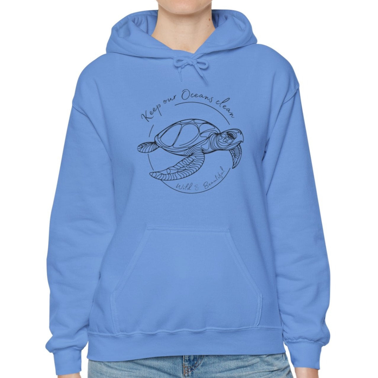 turtle hoodie, t turtle blue hooded sweatshirt,