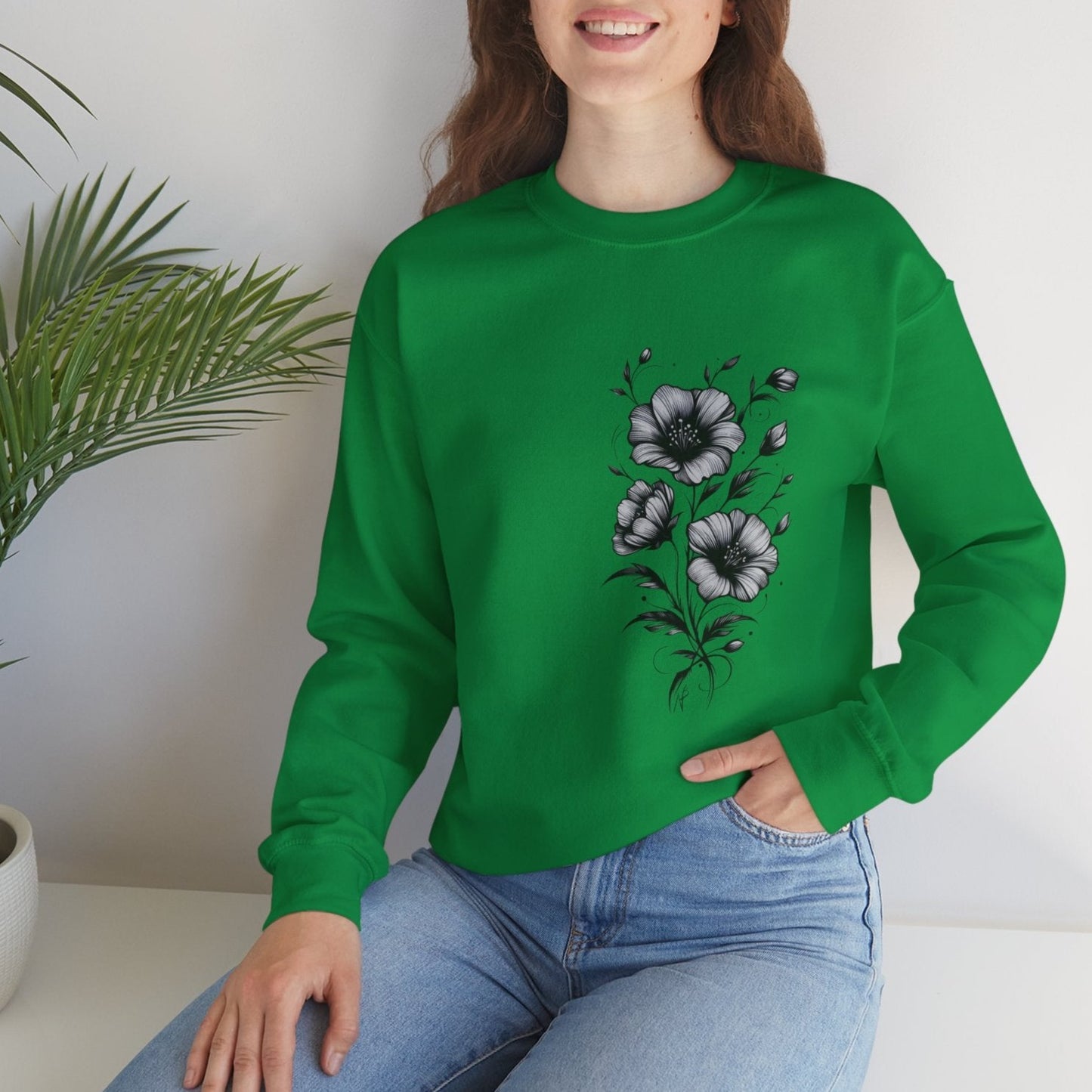 Midnight Flower Crewneck Sweatshirt