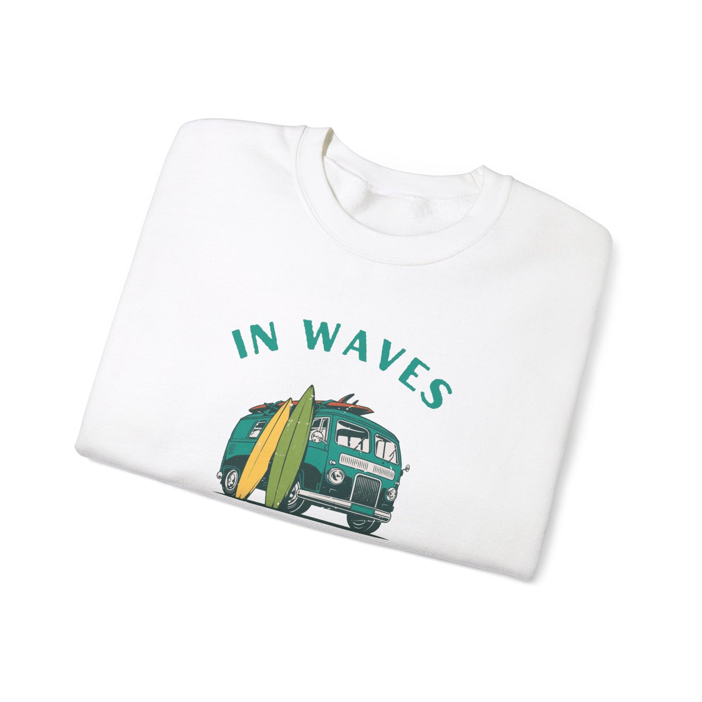 In waves we trust, Surfing Crewneck Sweatshirt