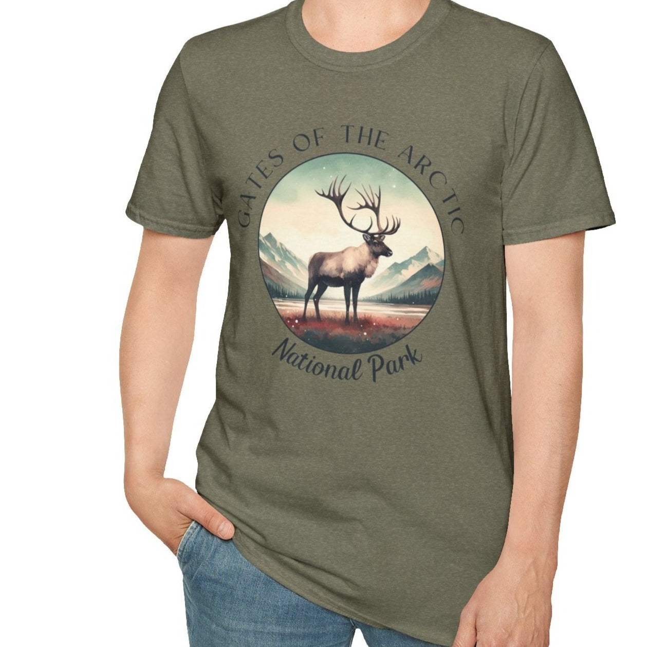 The Gates of the Arctic national park usa  t-shirt nice gifts for loved ones, perfect for enthusiast hikers to explore us parks. Live wild, live free, live full life, 