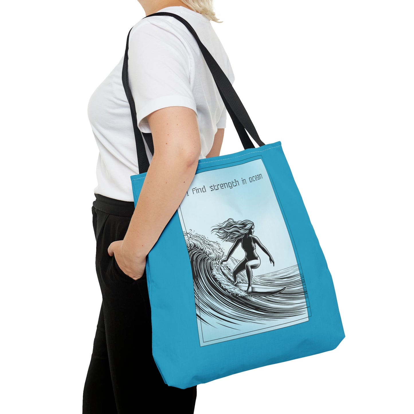 Blue Surfer Tote Bag for Women, available in 3 sizes