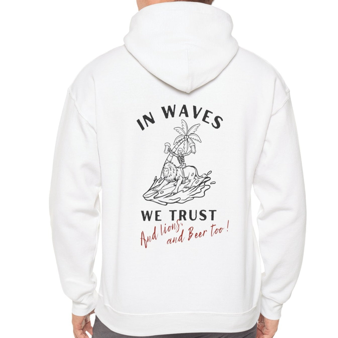 In Waves we Trust, Fun Surrfing Hoodie