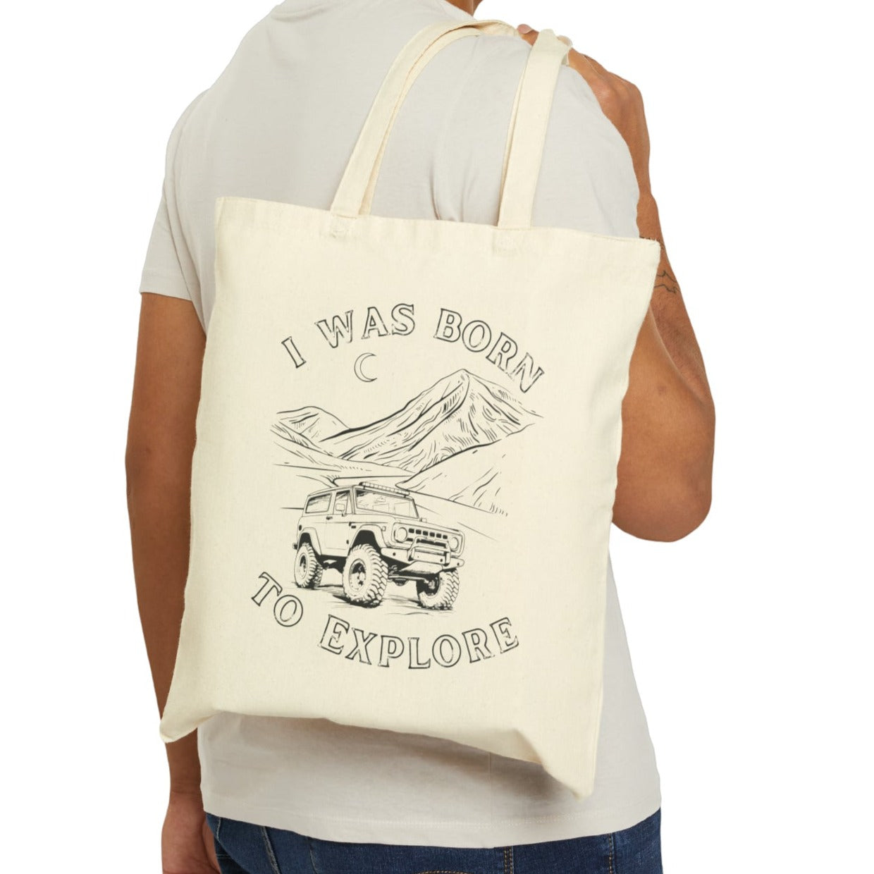 Born to explore, Off Road Canvas Tote Bag