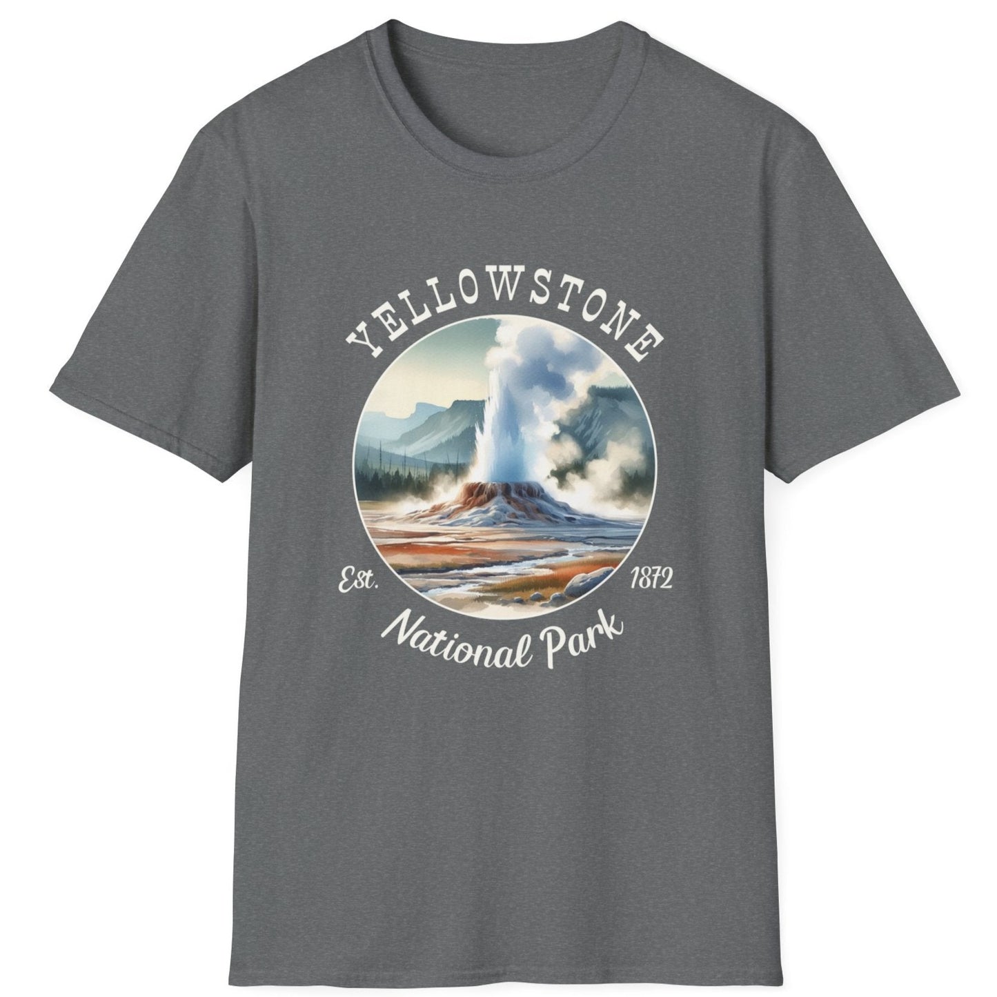 us yellowstone grey t-shirt great gift for girlfriend, mindful present for husband emberking on his journey to us np, apparel for those who live wild life and love us national parks