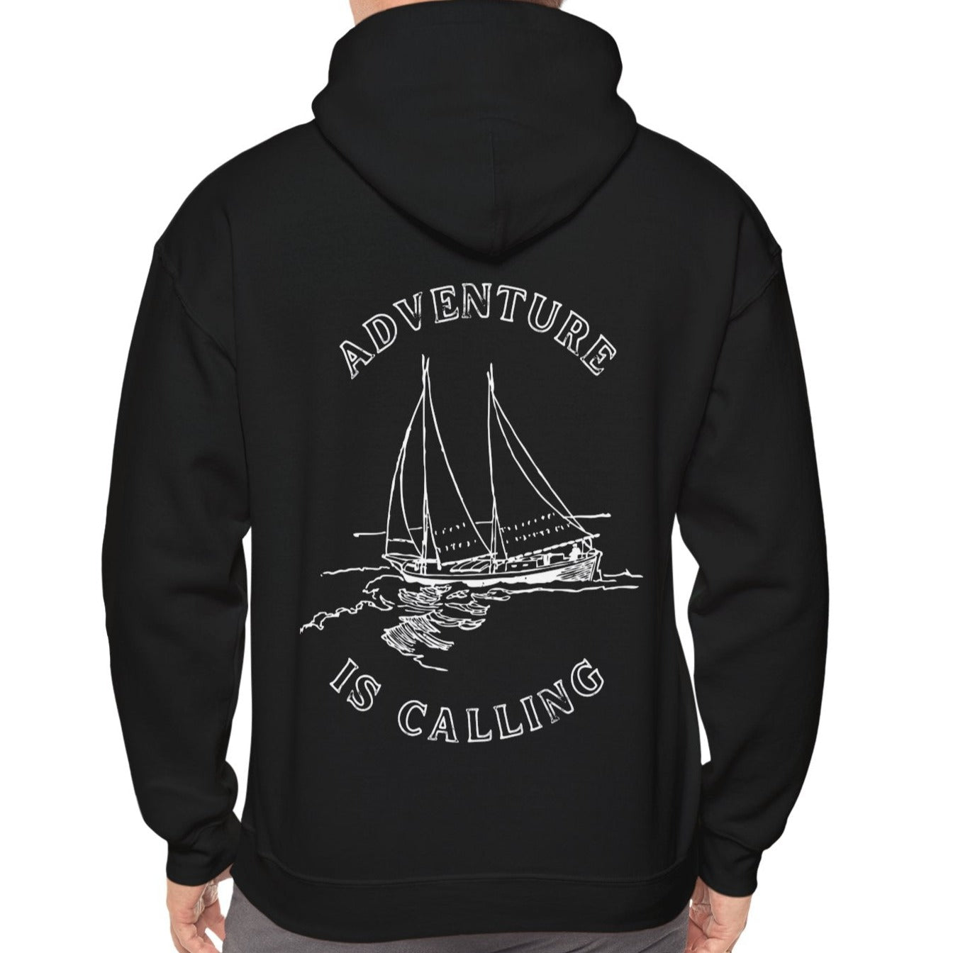 black yacht adventure hoodie for cruiser yachts holiday, comfy hoodie for women, stylish hoodie for men