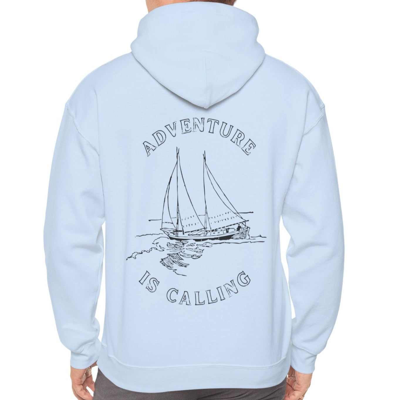 light blue yacht ship hoodie for sailor us sailing holidays, nice outfit for boat lover , cool present for a husband, hoodie for men or women