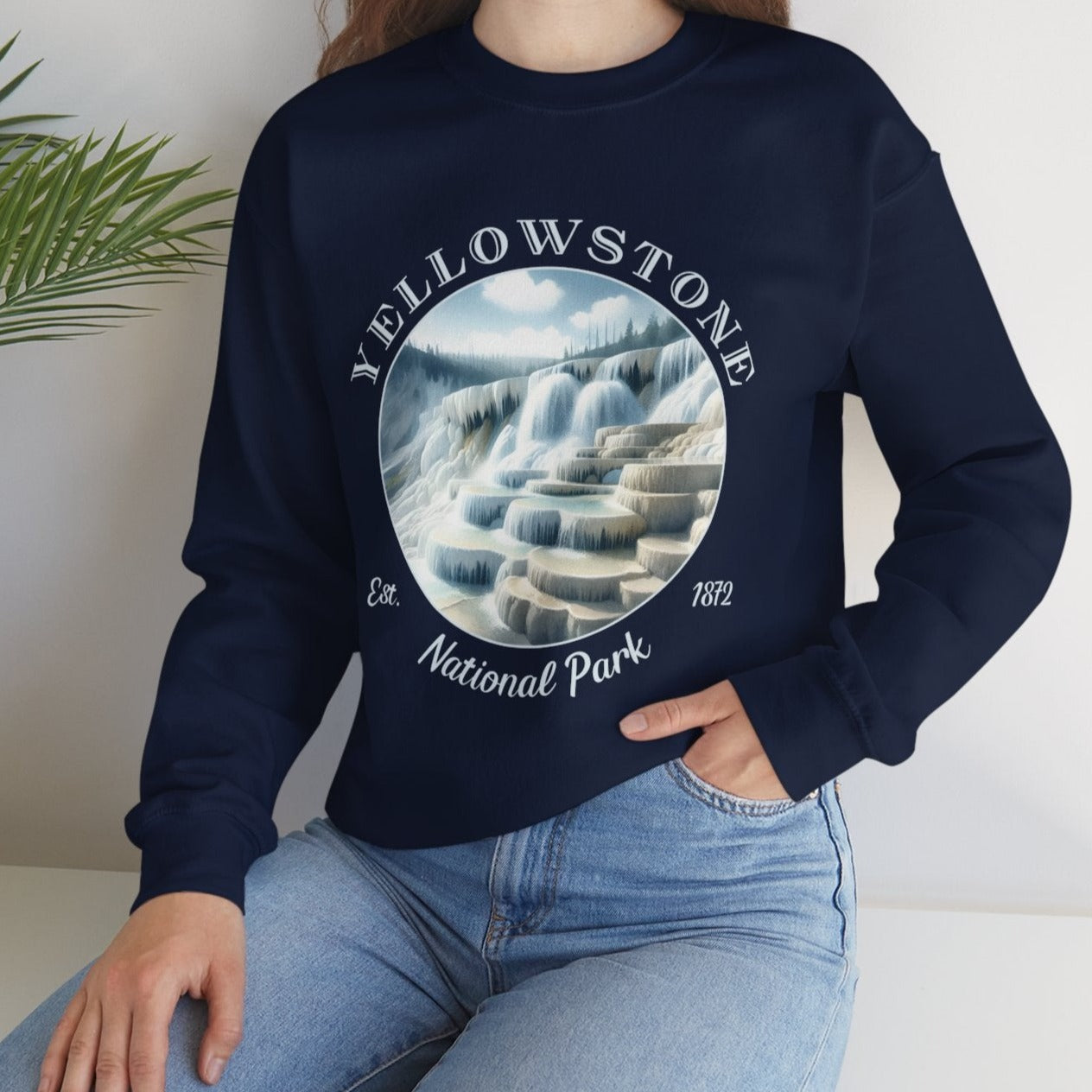  yellowstone us navy sweatshirt great gift for girlfriend, mindful present for husband emberking on his journey to us np, apparel for those who live wild life and love us national parks