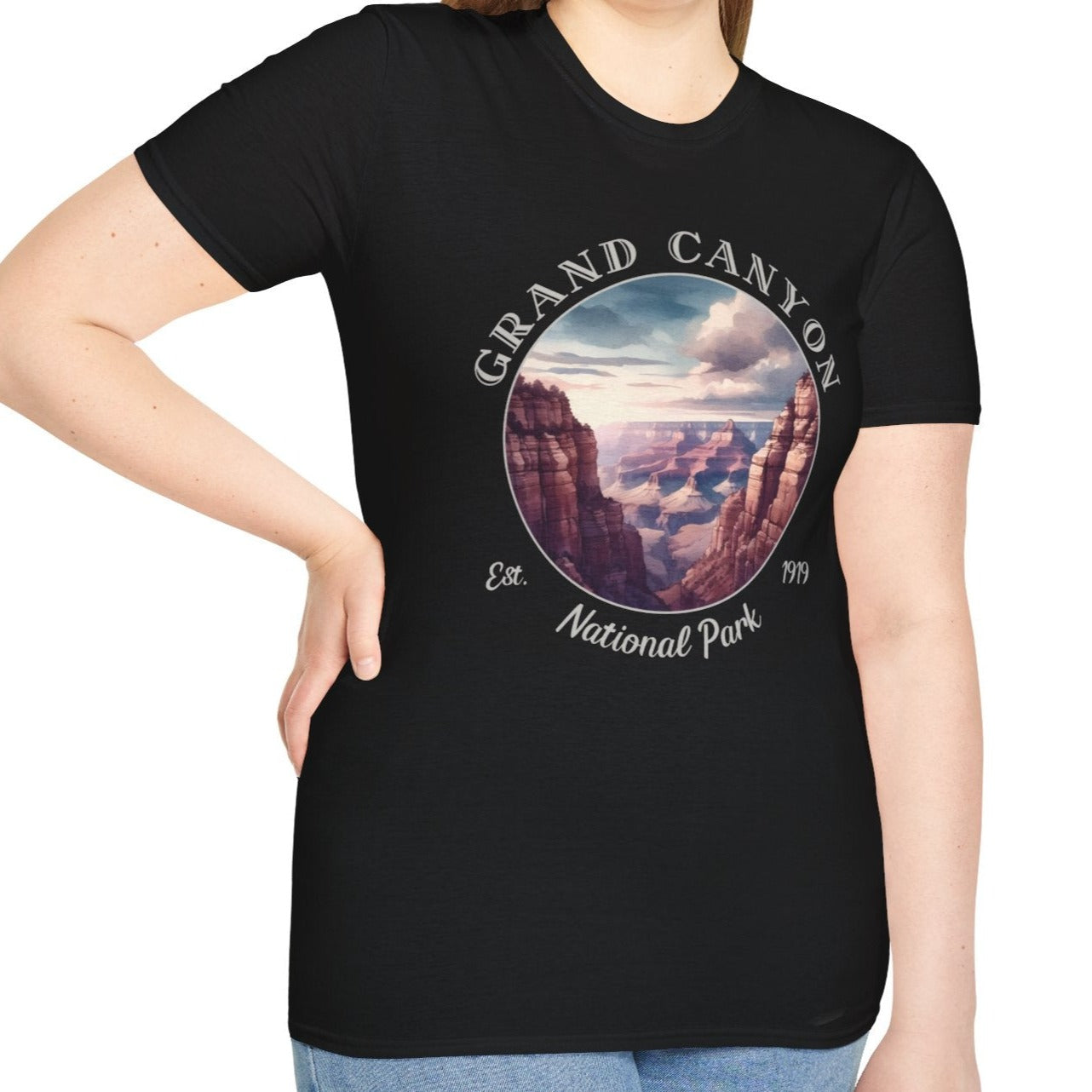 Grand Canyon national park tee cool gift for boyfriend, nice gift for wife wild adventure through np in usa, good statement shirt for wildlife preservation supporters and enthusiasts, black tee