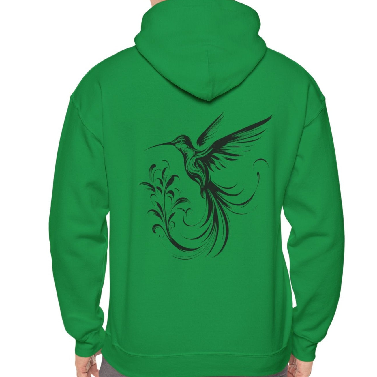 Hummingbird Hoodie, design on the back