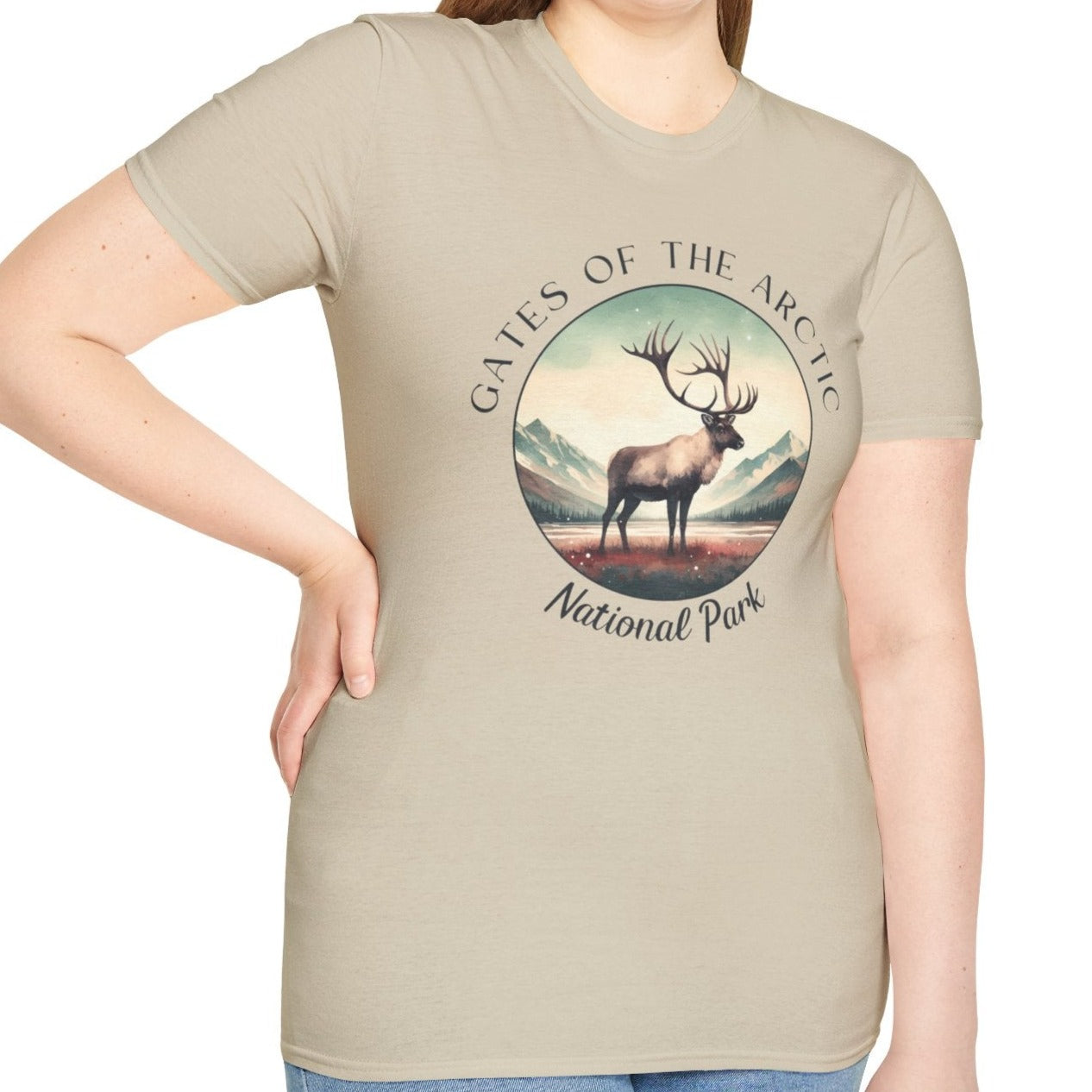 The Gates of the Arctic national park tee cool gift for boyfriend, nice gift for wife wild adventure through np in usa, good statement shirt for wildlife preservation supporters and enthusiasts, sand t shirt