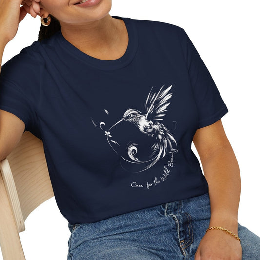 Care for the wild beauty, Hummingbird T-Shirt