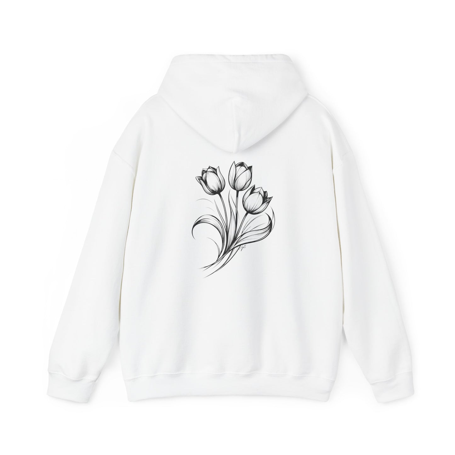 Tulip Bunch Hoodie, design on the back