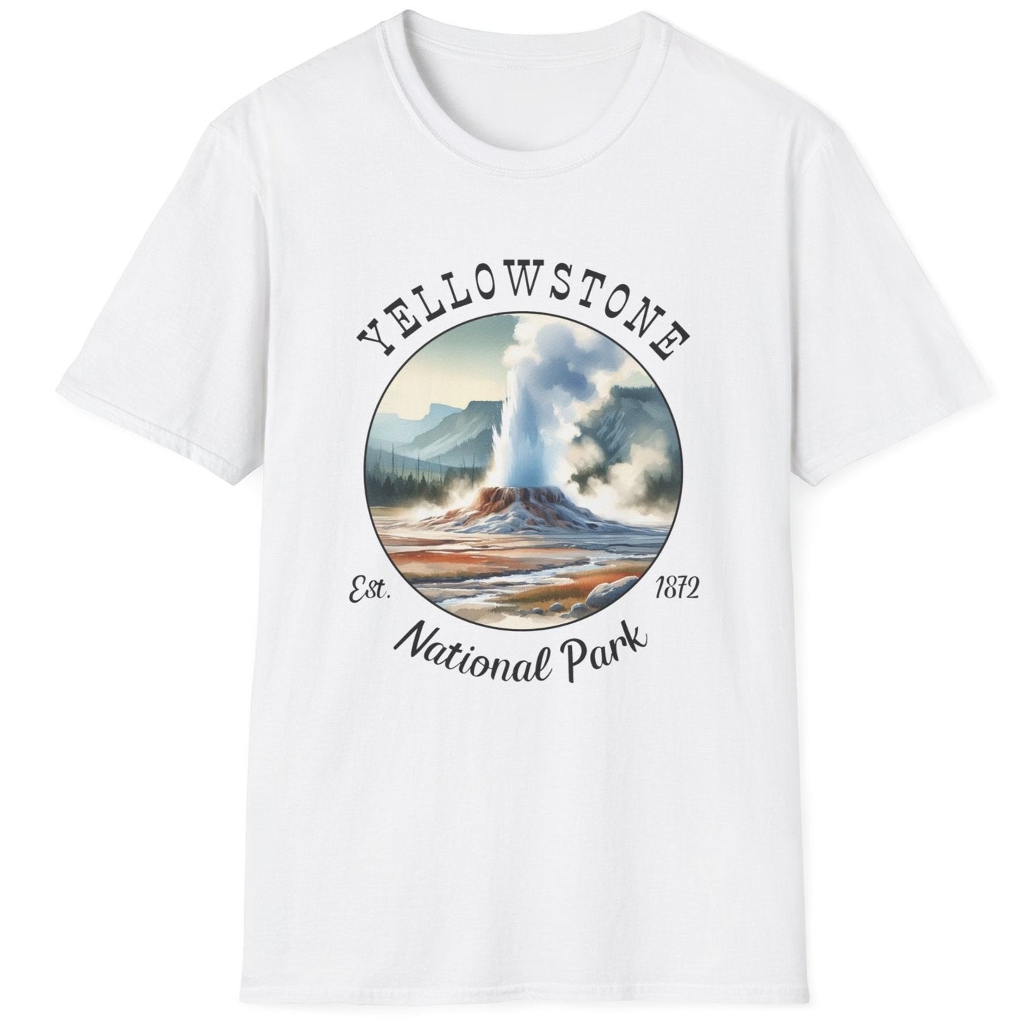 yellowstone park usa white t-shirt nice gifts for your loved ones, perfect for enthusiast hikers and explorers of us parks. Live wild, live free, live full. 