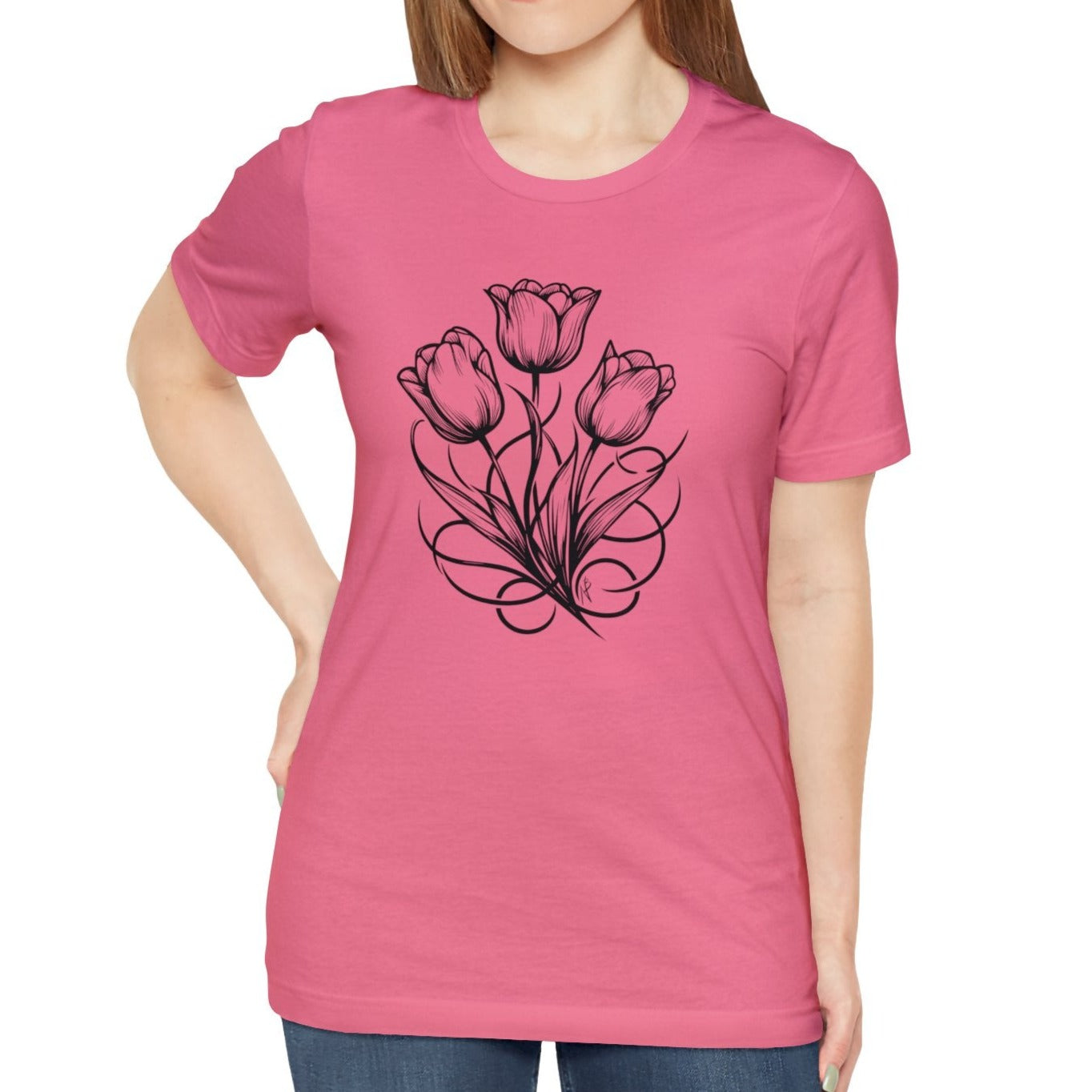 Tulip Bunch, tatoo style, Tee